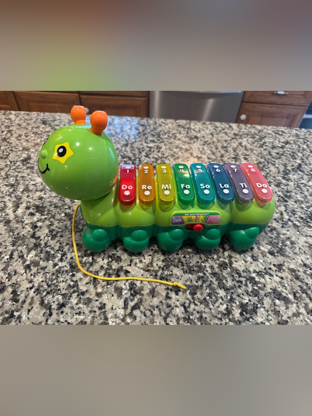 Green Caterpillar Xylophone Toy - Colorful Musical Keys